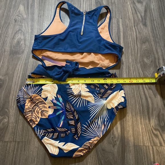 MOLYBELL One Piece Swimsuits High Waisted  Monokini Floral Print Size L - Picture 5 of 10